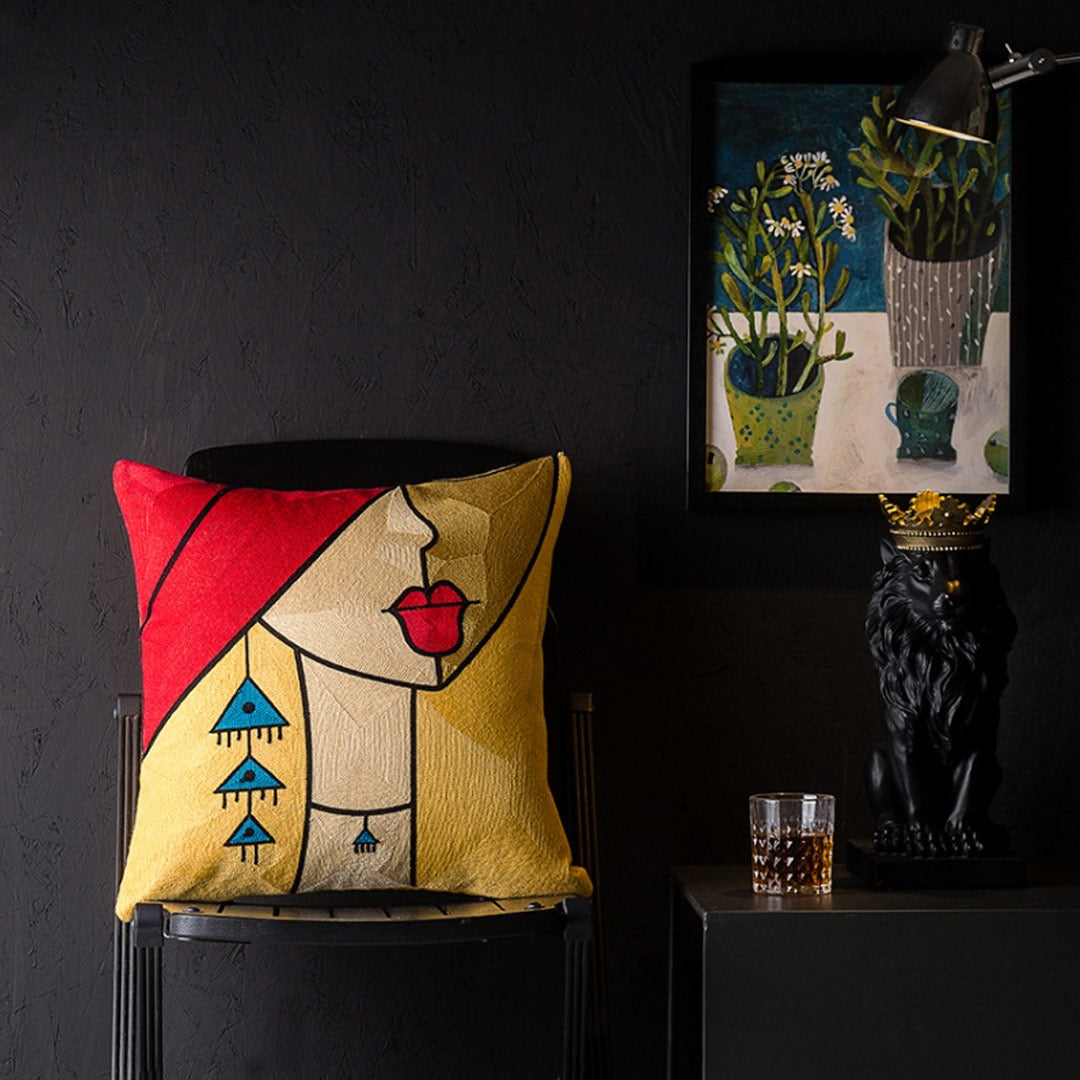 Taies d'oreiller d'art abstrait moderne (0215)