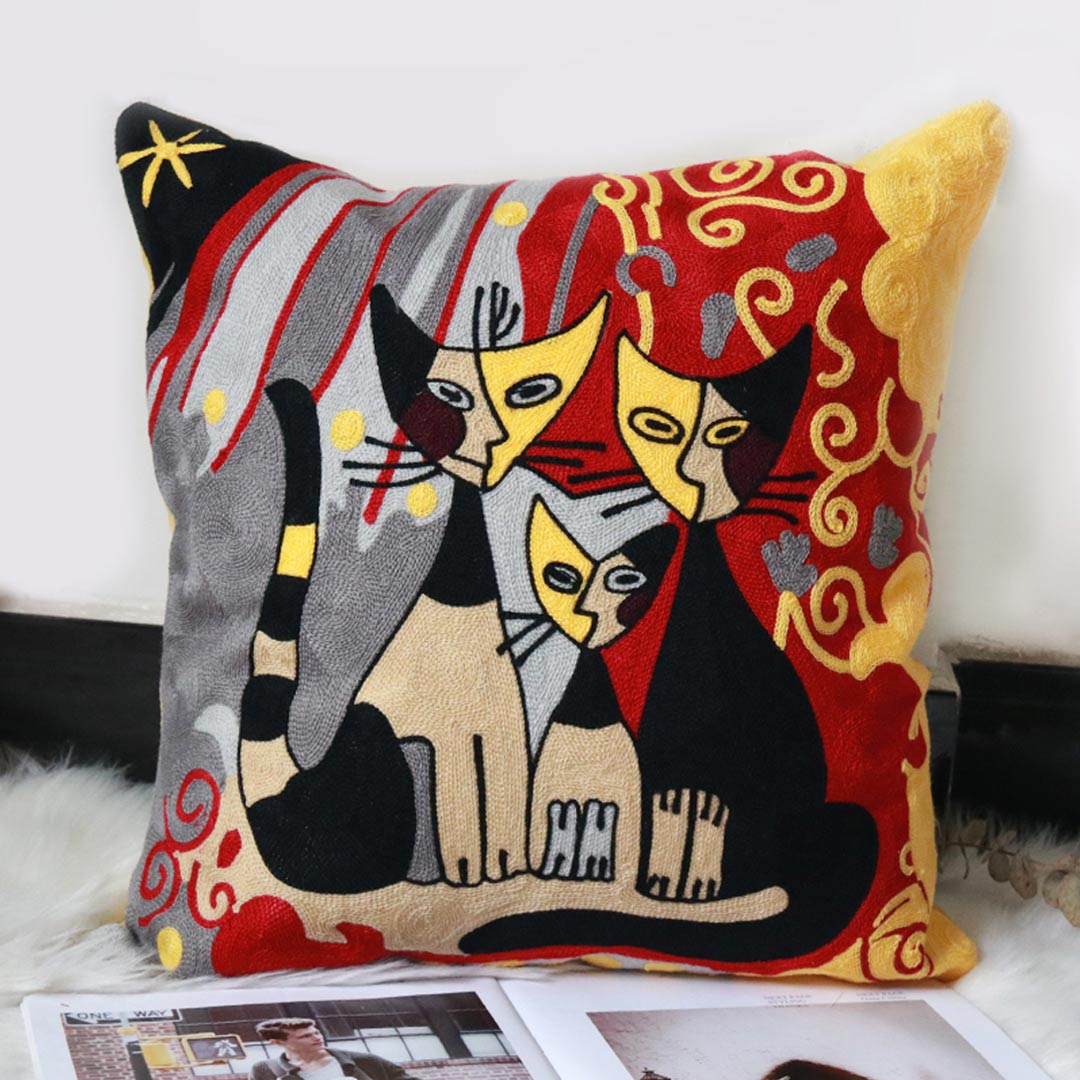 Taies d'oreiller d'art abstrait moderne (0215)