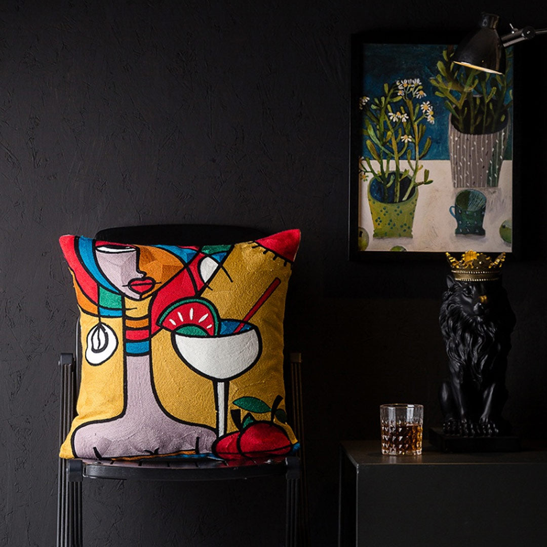 Taies d'oreiller d'art abstrait moderne (0215)
