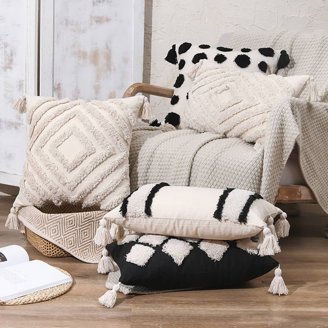 Morocco Tufted Boho Pillow Covers