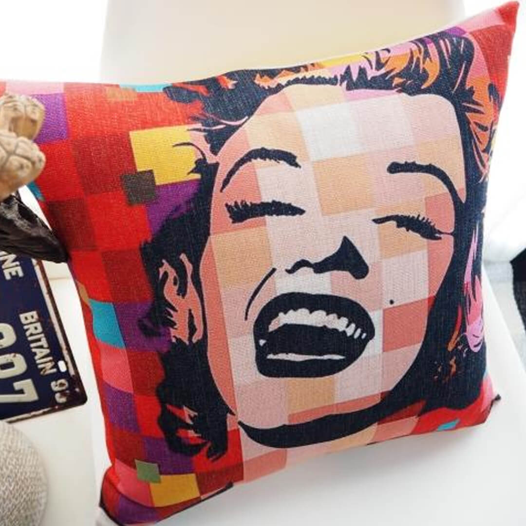 Funda de almohada Monroe creativa moderna