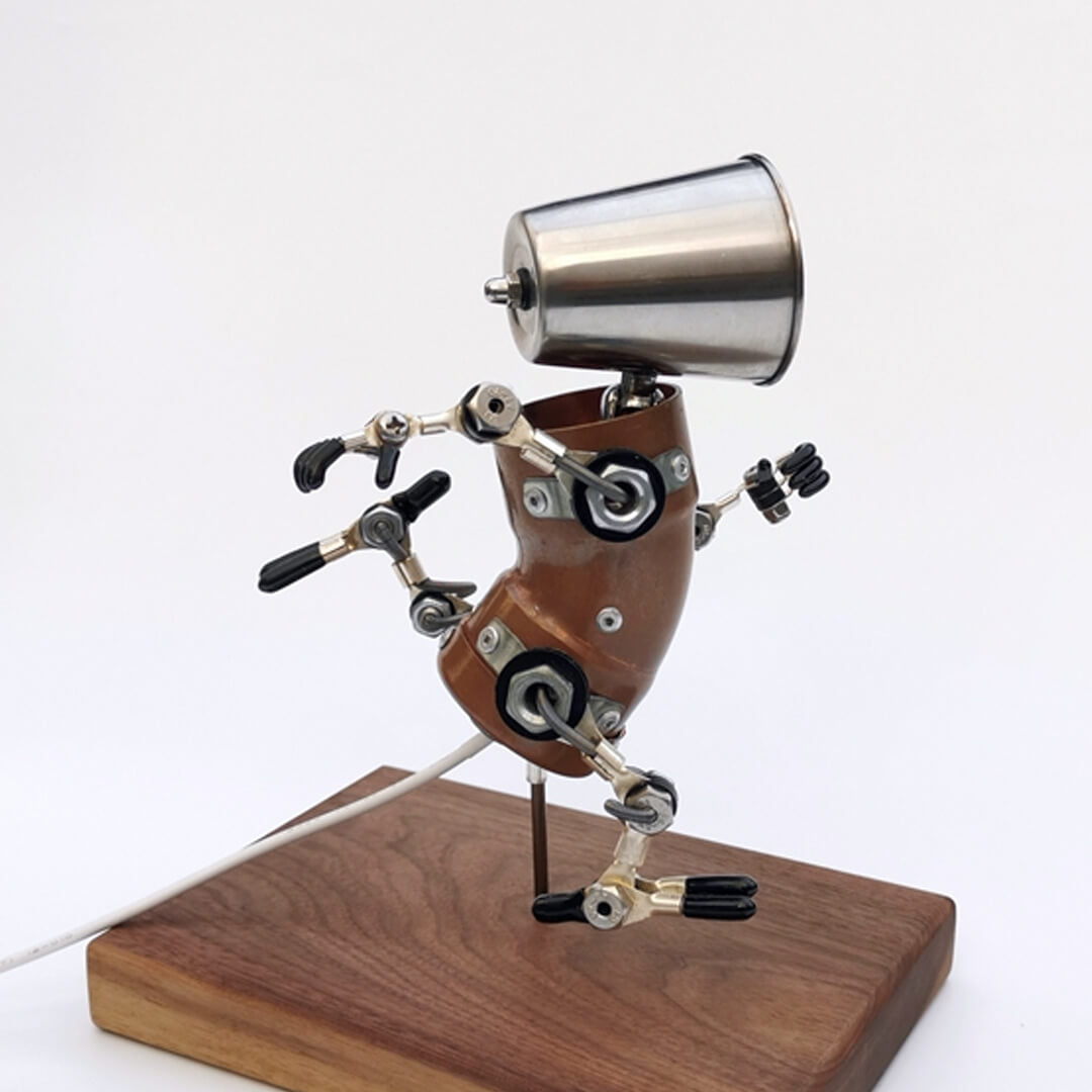 Lampe Robot Athlète Running Steampunk