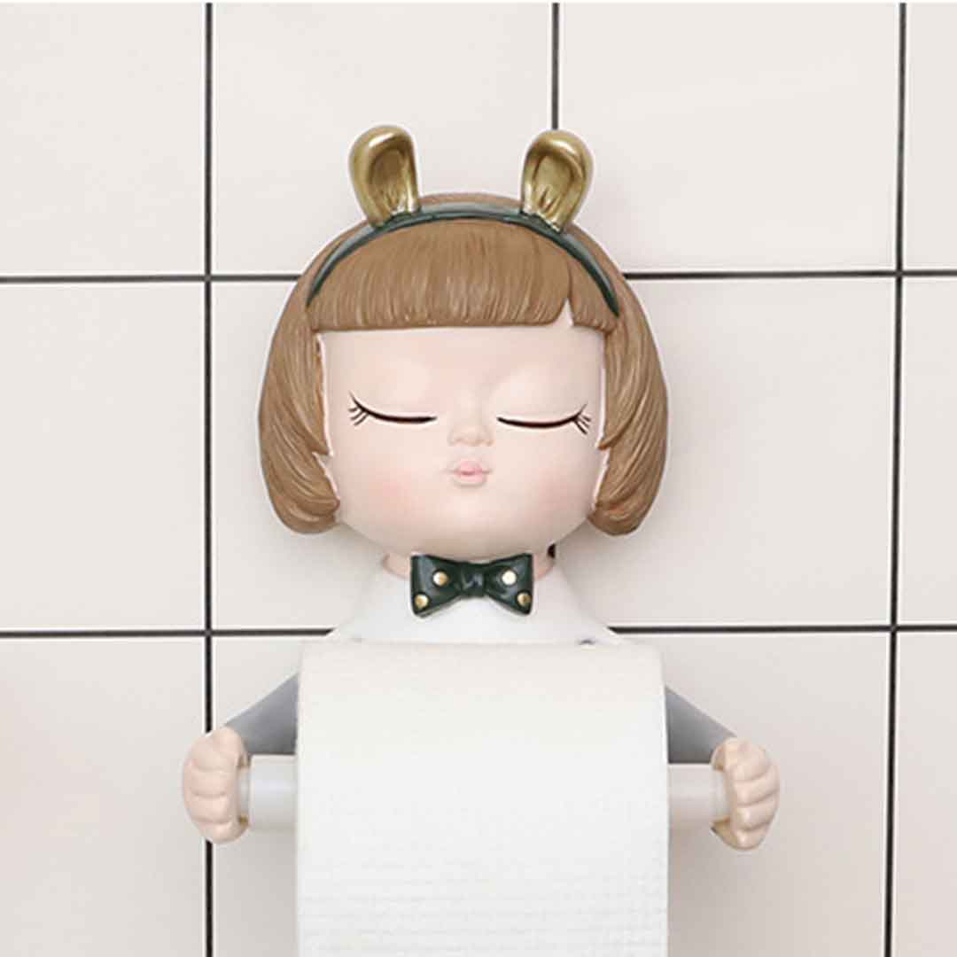 Adorable Girl Roll Paper Holder