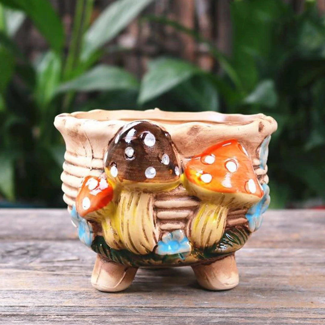 Pot de fleur de champignon
