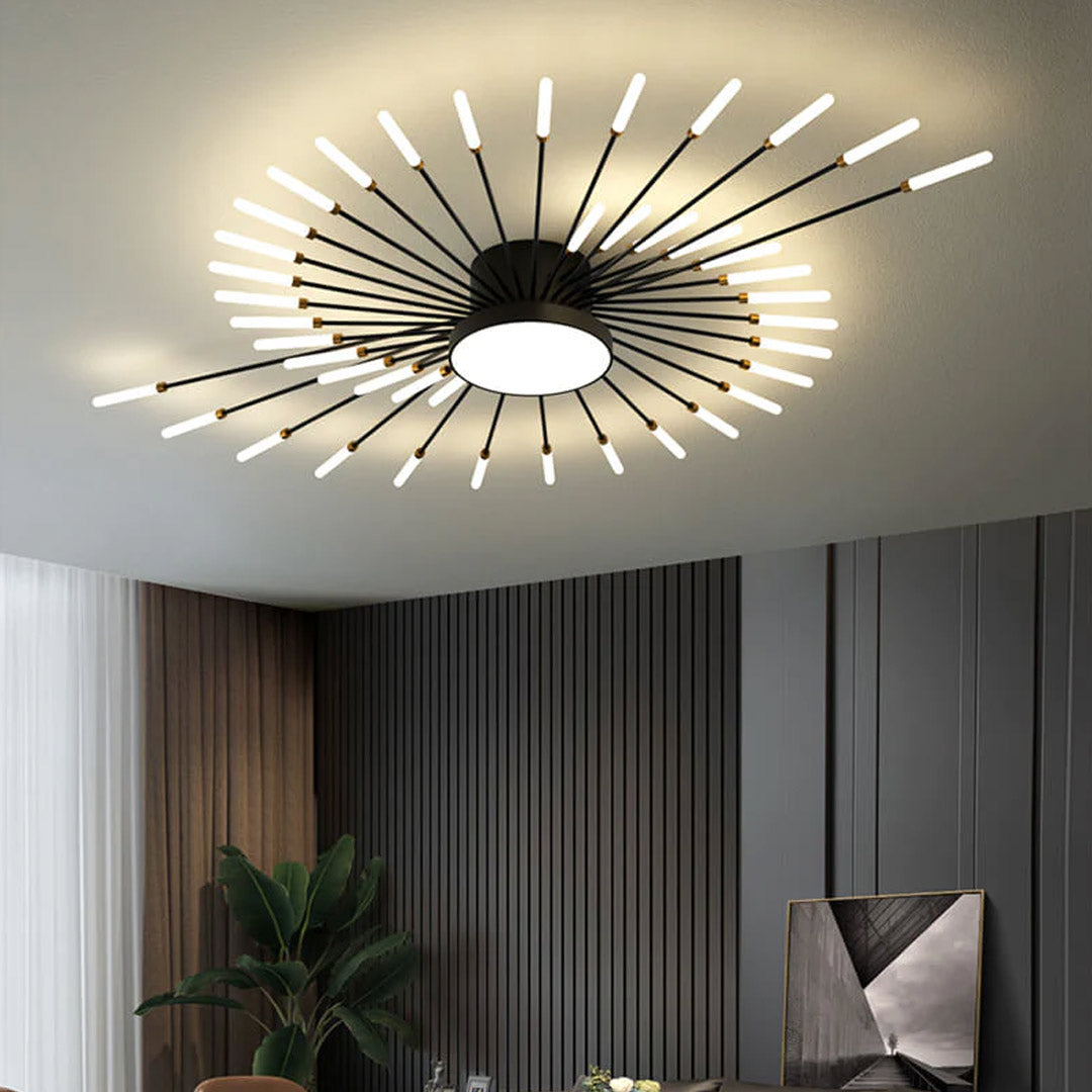 2-In-1 Firework Shaped LED Ceiling Light with Center Light