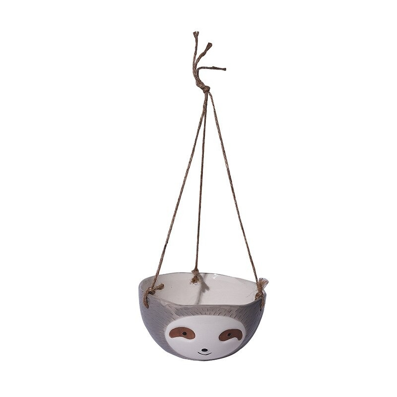 Ceramic Hanging Sloth Plant Pot