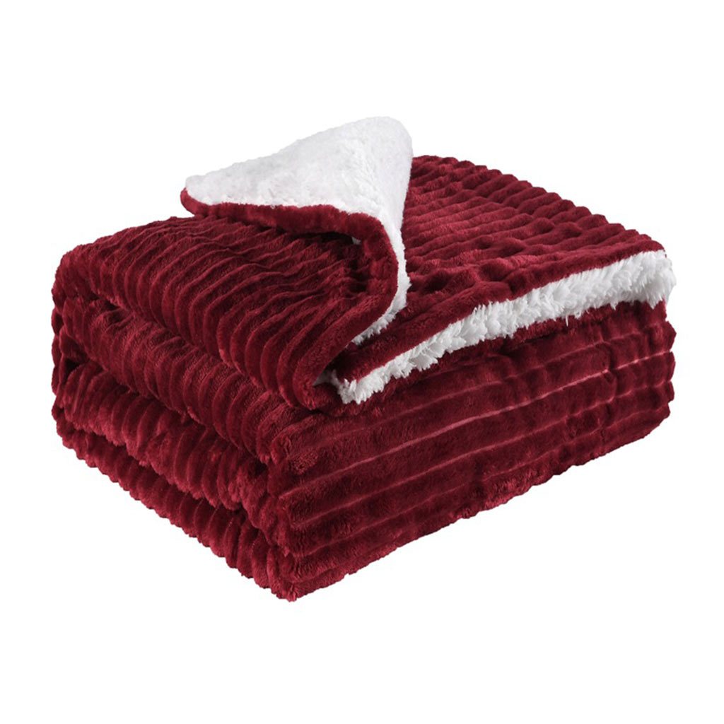 Strpied Sherpa Fleece Blanket