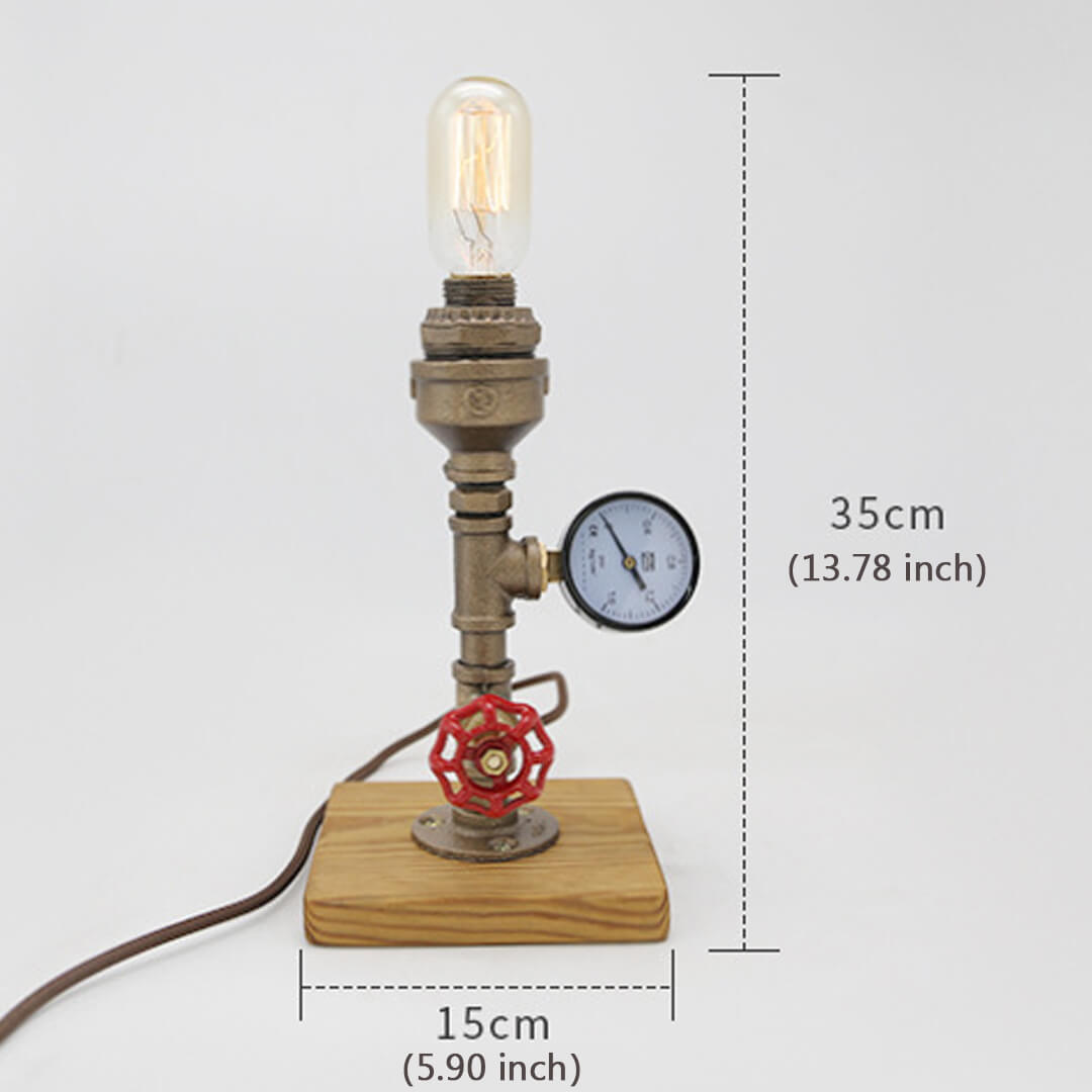 Lámpara de manómetro de estilo industrial