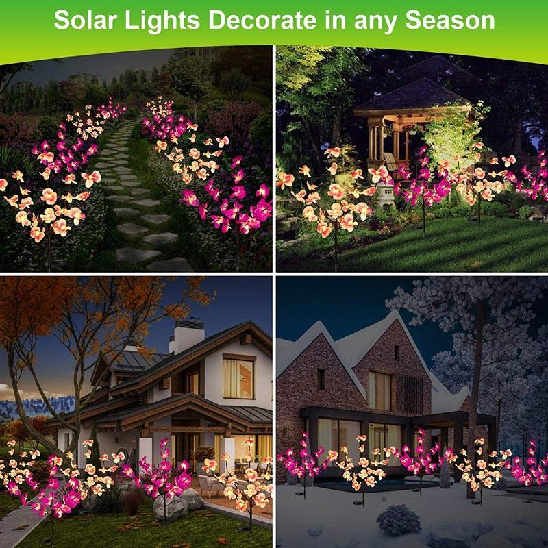 20 luces de orquídeas solares de flores