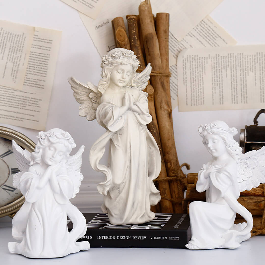 Vintage Pious Praying Angel Decoration