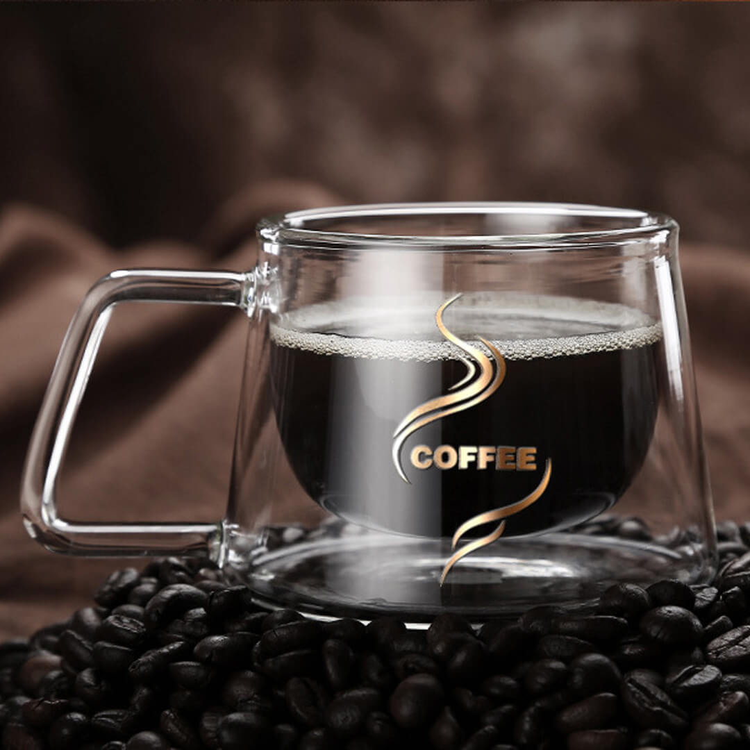 Tazza da caffè ad alto contenuto di borosilicato a doppio strato