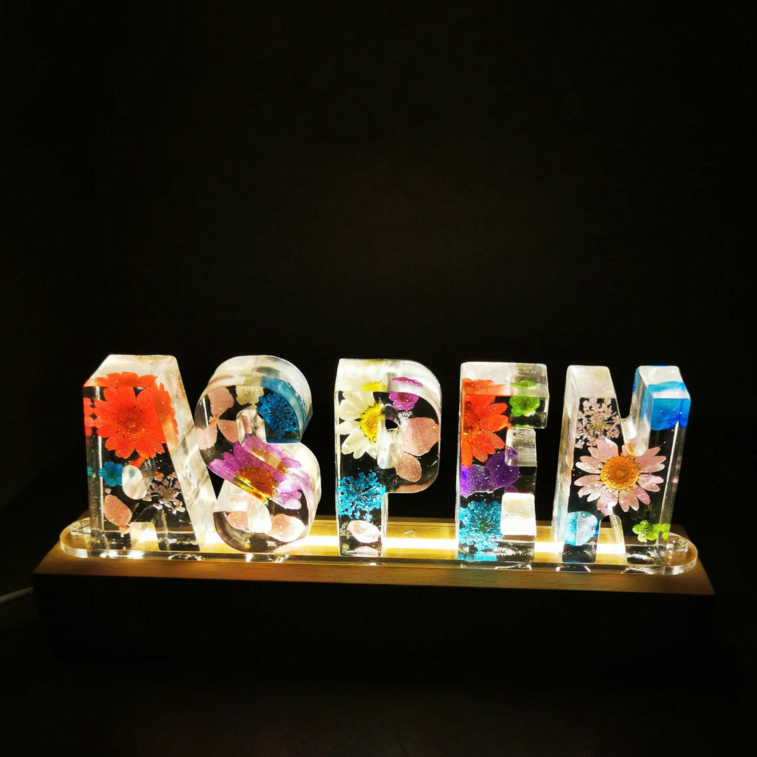 Custom Handmade Real Flower Night Light