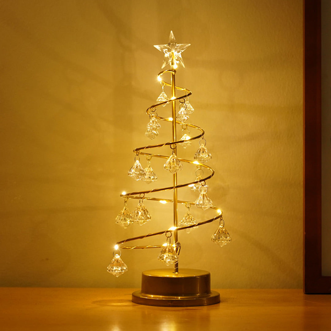 Kristalllampe in Weihnachtsbaumform