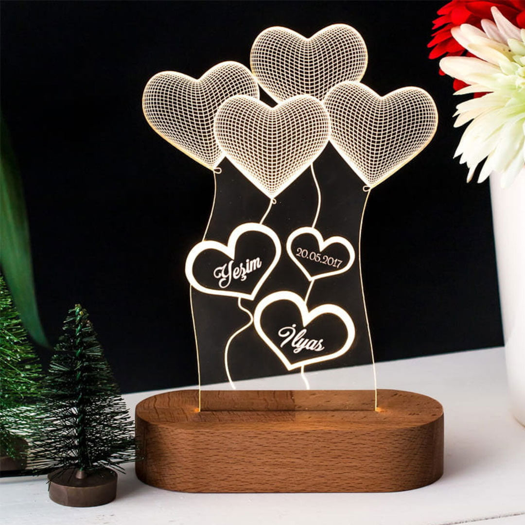 Lámpara de ilusión 3D personalizada