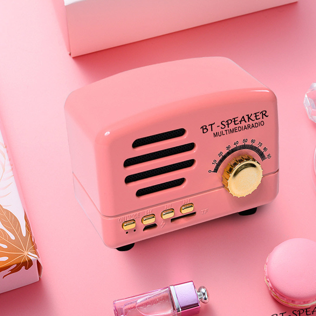 Tragbarer Bluetooth-Lautsprecher im Retro-Stil
