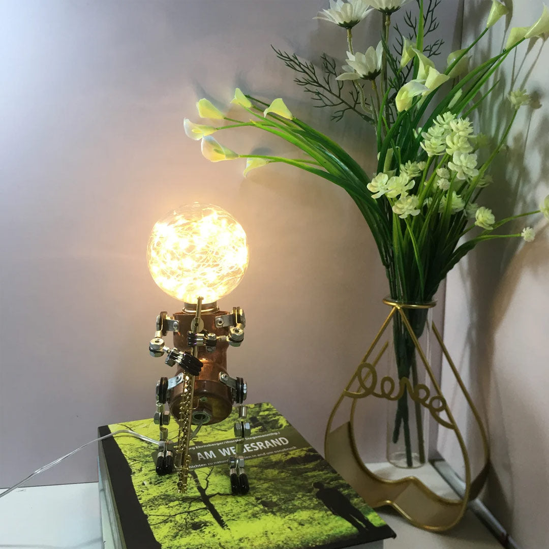 Lampe Robot Steampunk