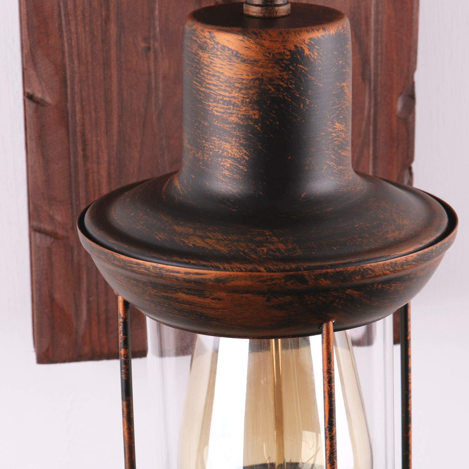 Industrial Retro Wooden Wall Sconces