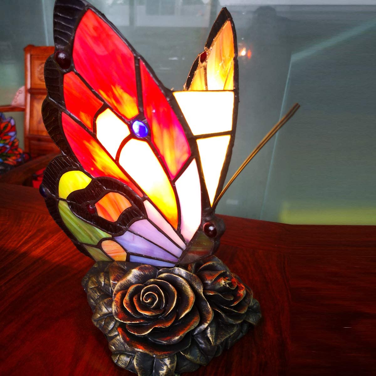 Stained Glass Butterfly Lamp