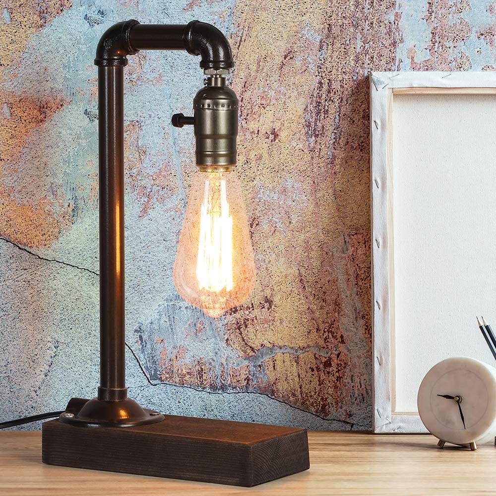 Pied de lampe Steampunk industriel