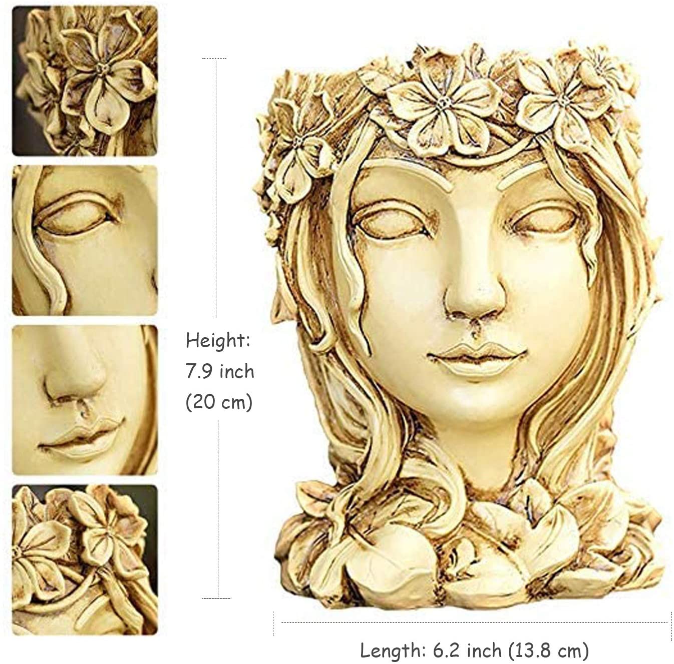 Pot de fleur de visage de fée