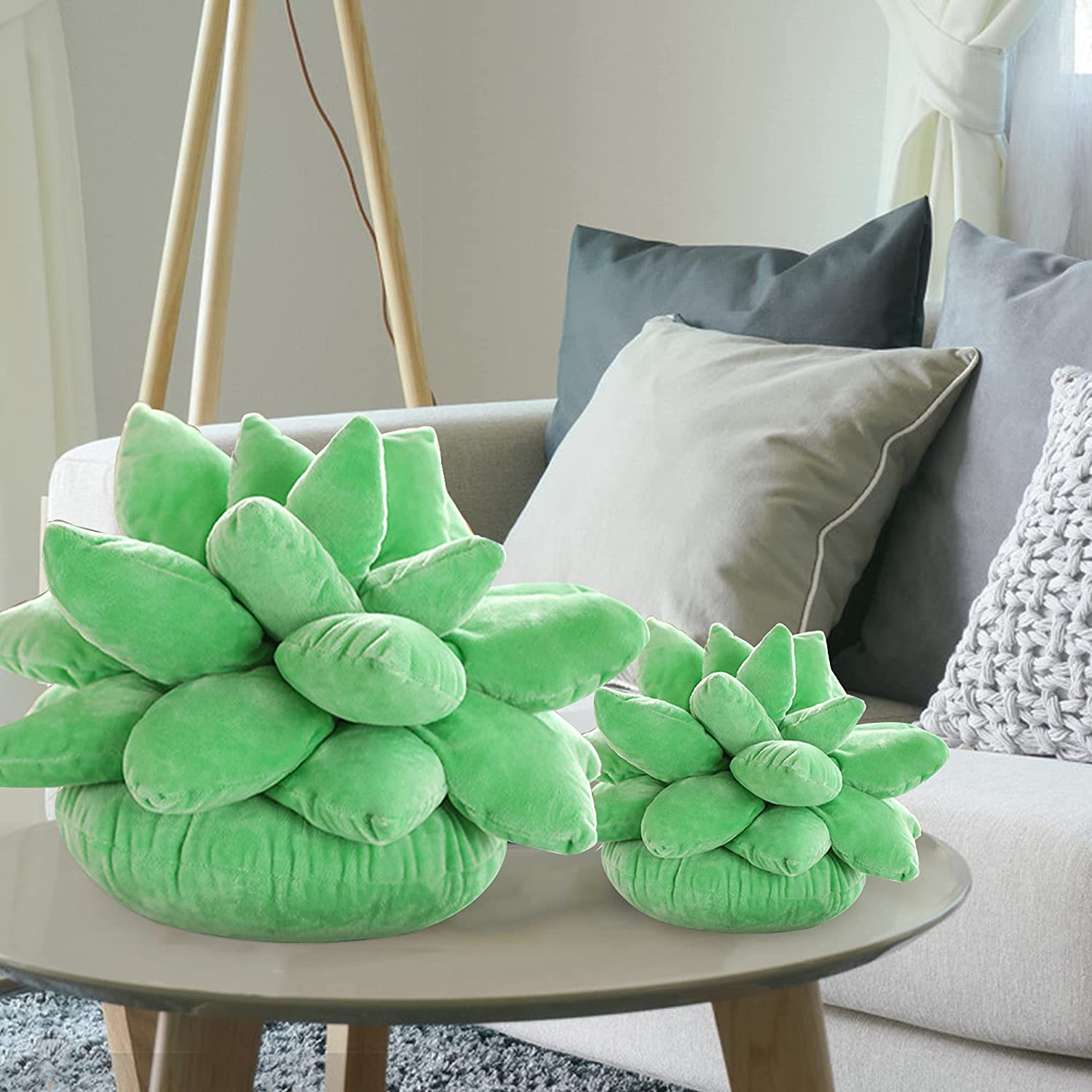 Almohada de cactus suculentas 3D