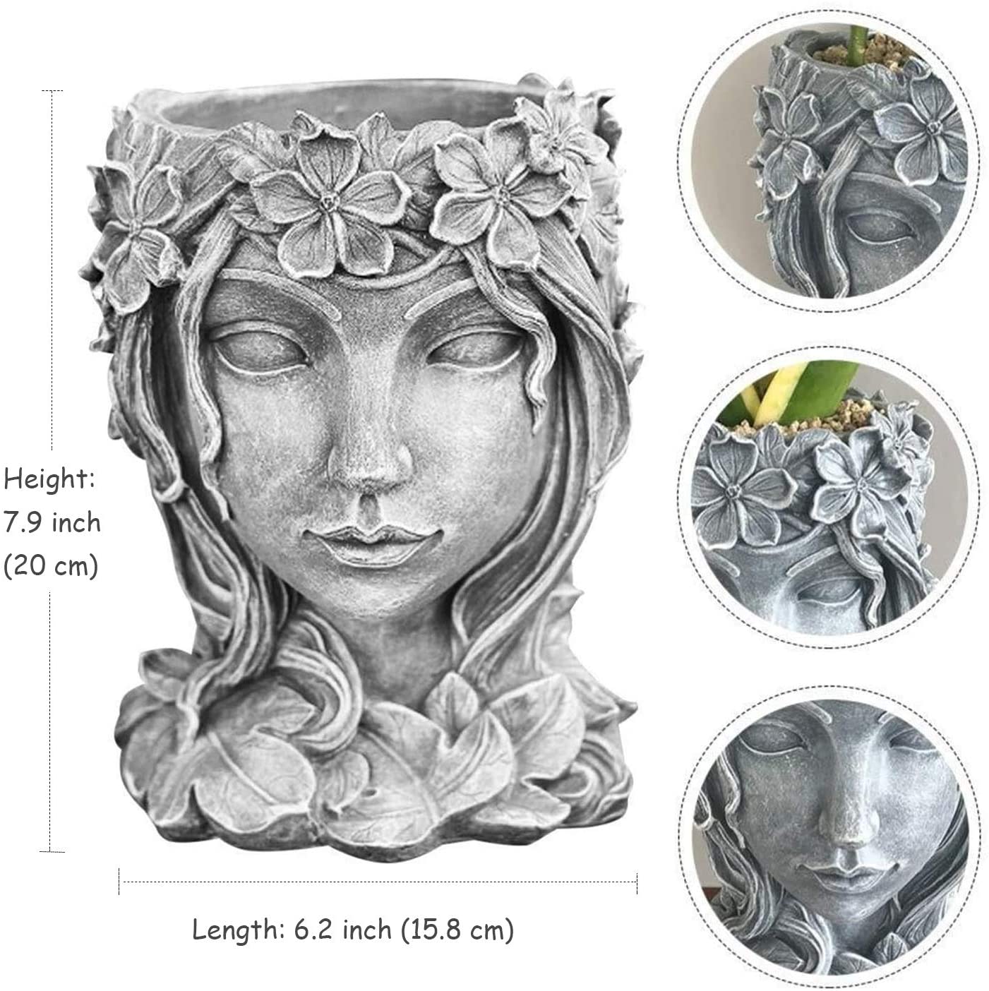 Pot de fleur de visage de fée