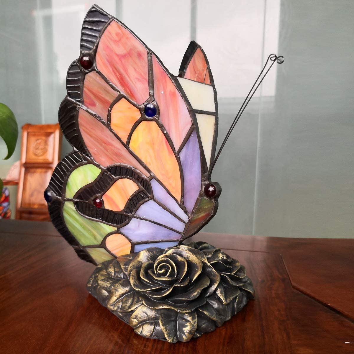 Stained Glass Butterfly Lamp