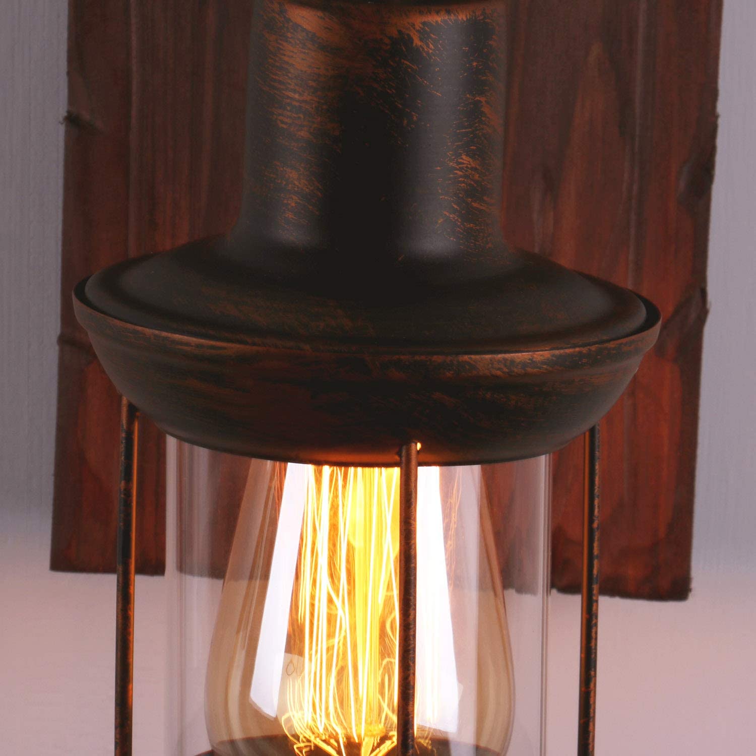 Industrial Retro Wooden Wall Sconces