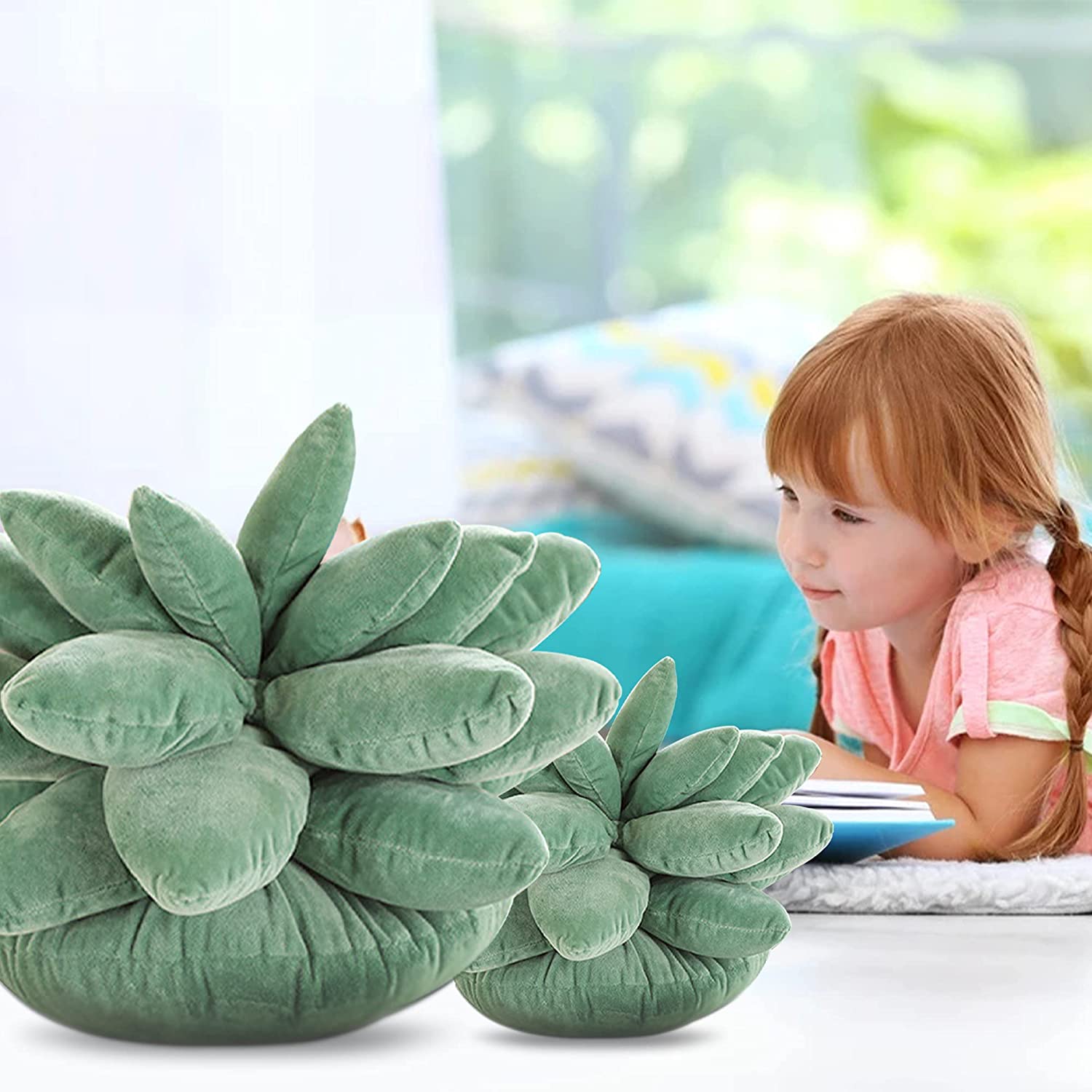 3D Succulents Cactus Pillow