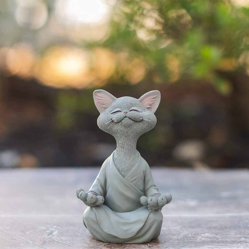 Zen-Katzen-Skulptur