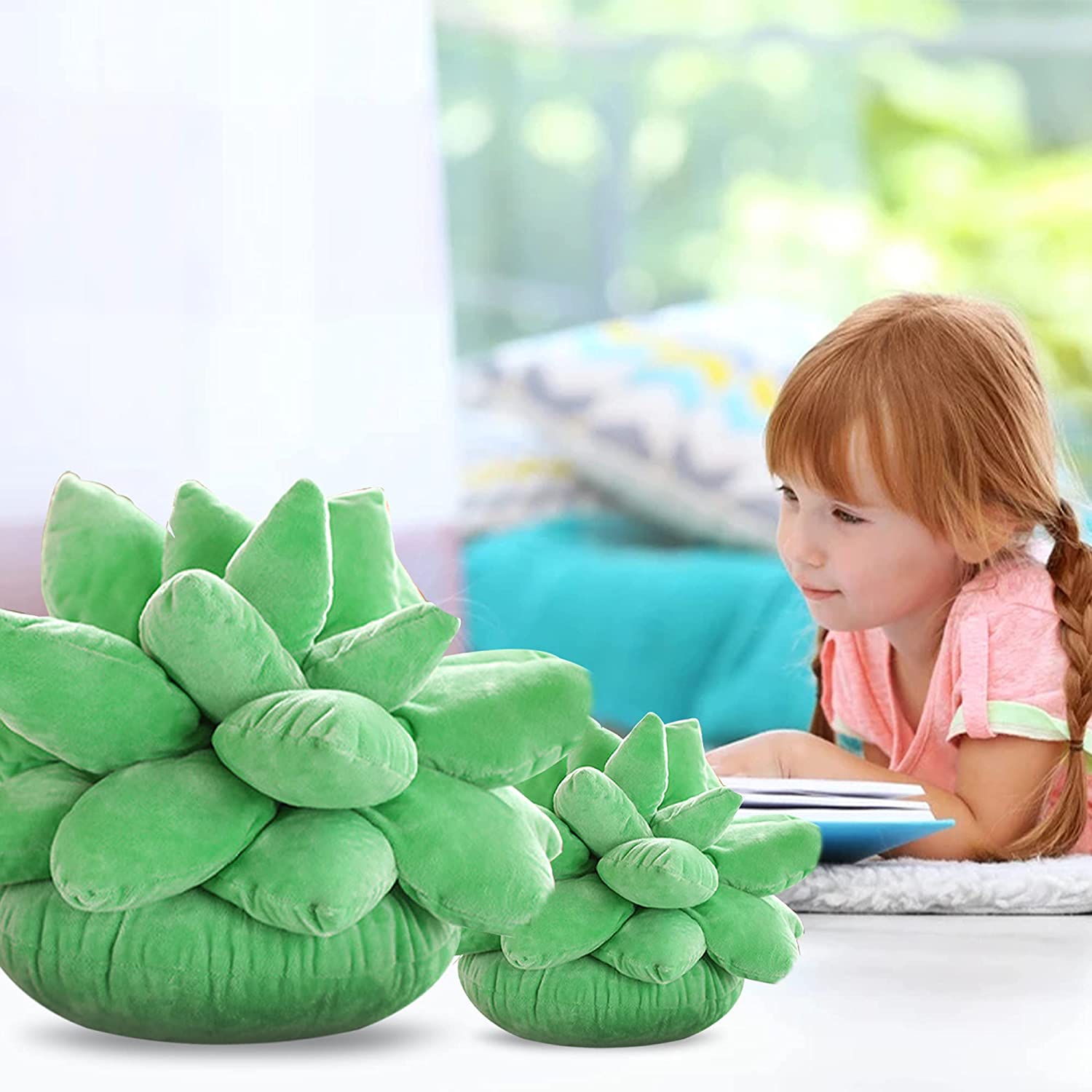 3D Succulents Cactus Pillow