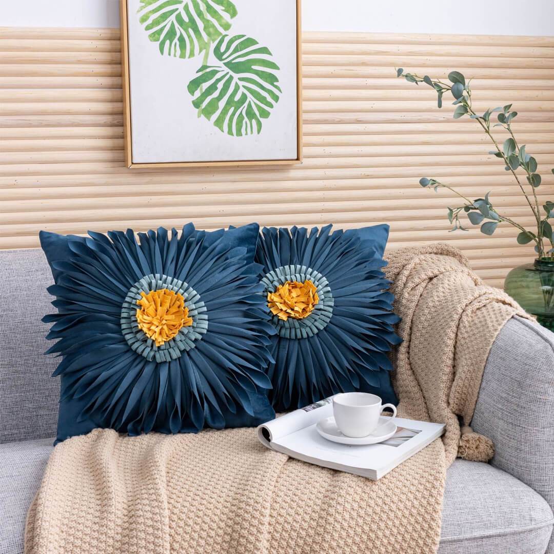 Handmade Sunflower Cushion Covers