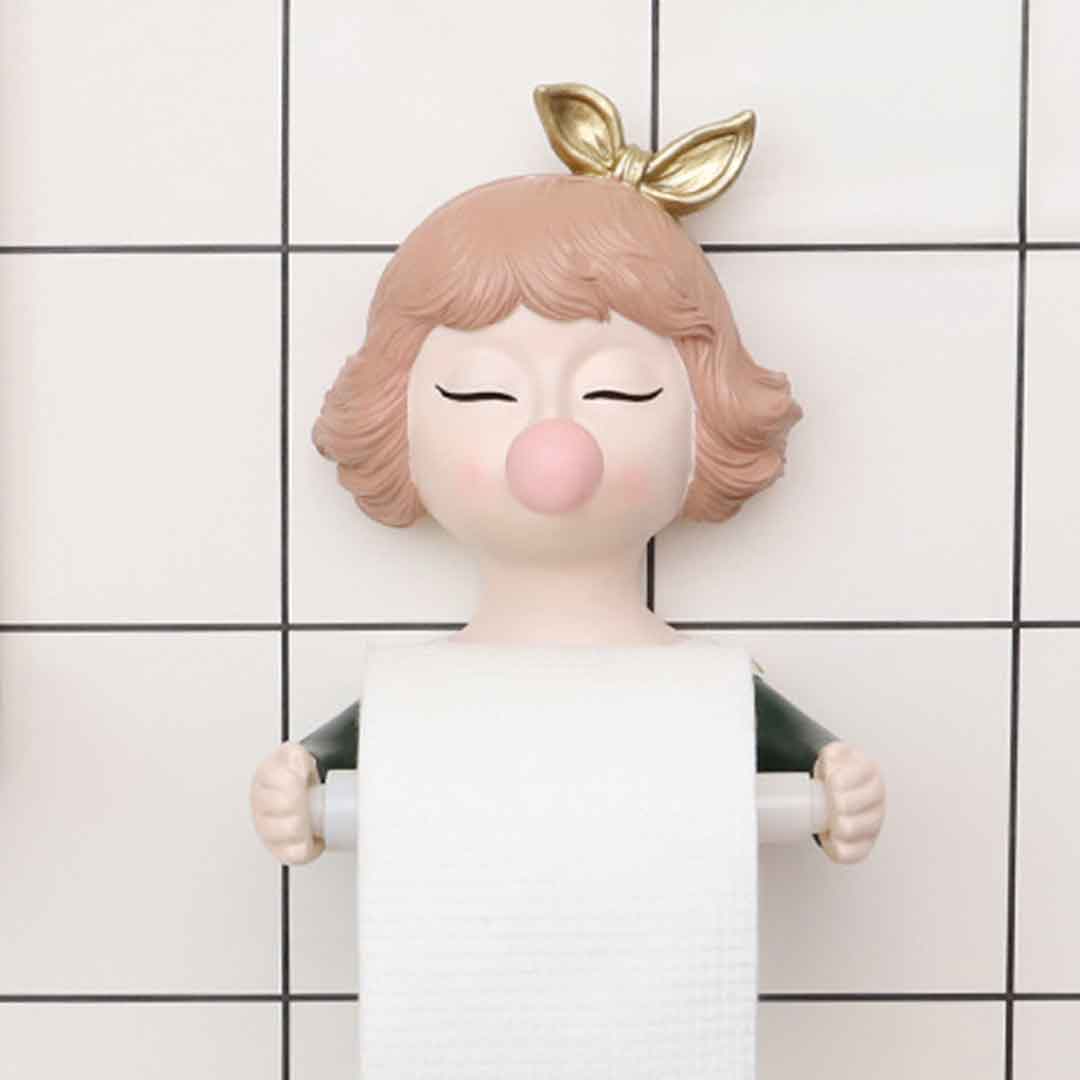 Adorable Girl Roll Paper Holder