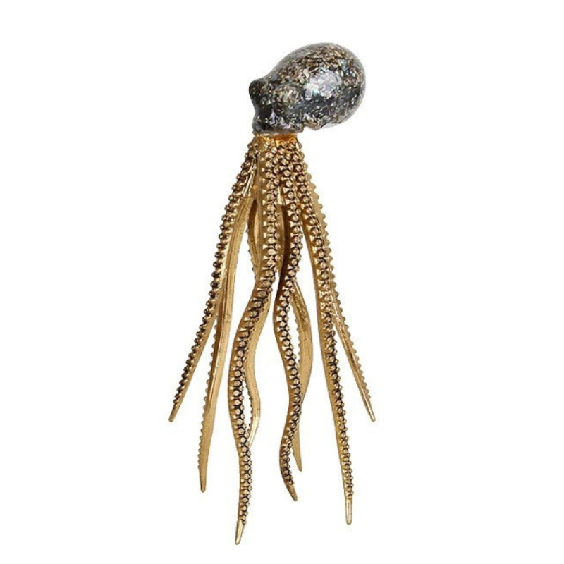 Luxuriöse Tischfigur mit Kraken und Quallen
