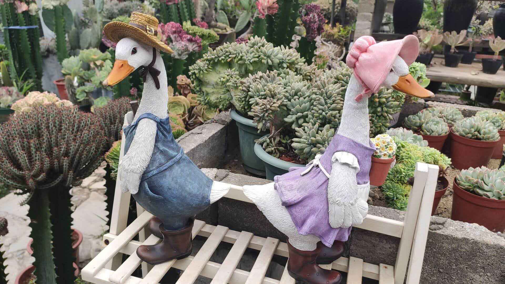 Enten-Gärtner-Harz-Statue
