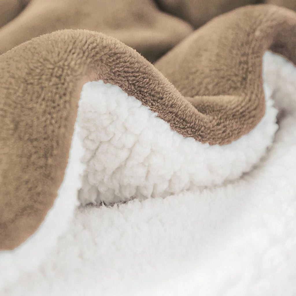 Solid Color Sherpa Fleece Blanket