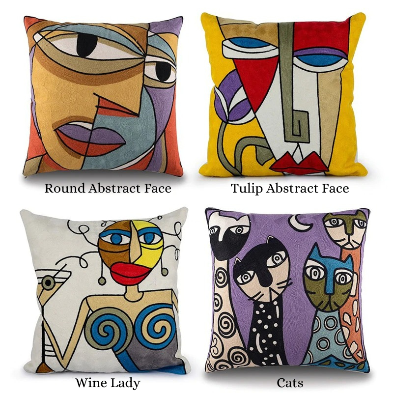 Taies d'oreiller d'art abstrait moderne (0215)