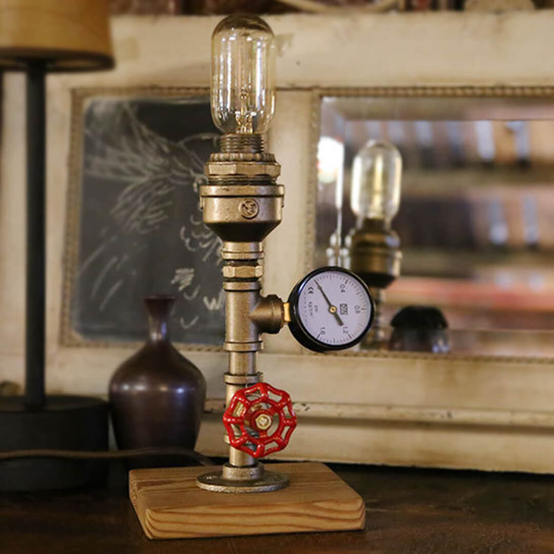 Industrial Style Pressure Gauge Lamp