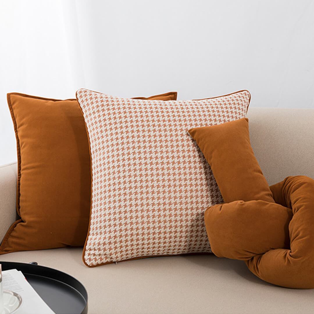Fundas de almohada estilo Ins de pata de gallo