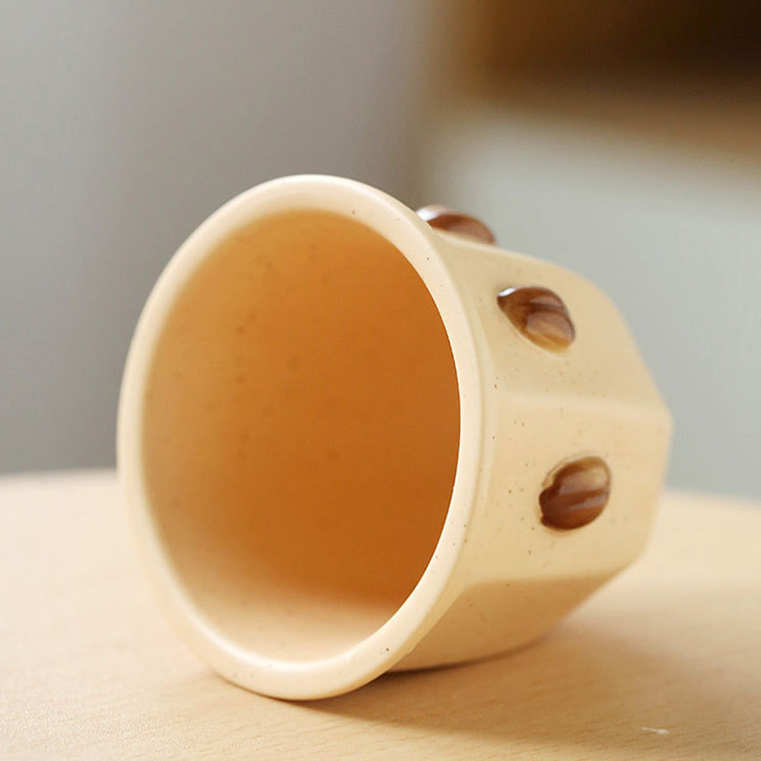 Creative Coffee Bean Design Ceramic Coffee Cup