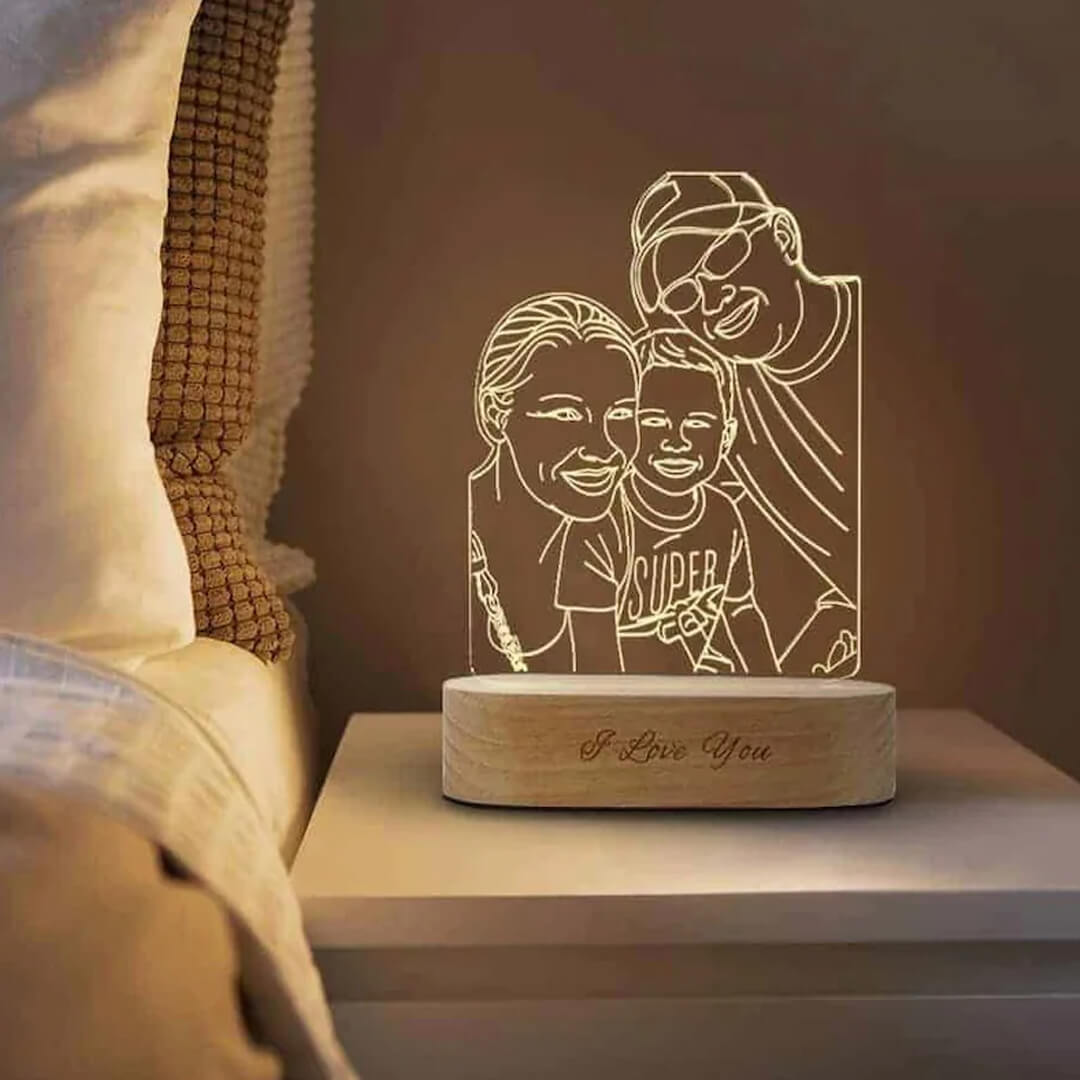 Lampada 3D per foto personalizzate
