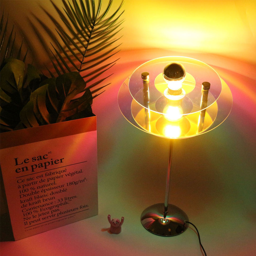 Lámpara de proyección ambiental con forma de OVNI/corazón