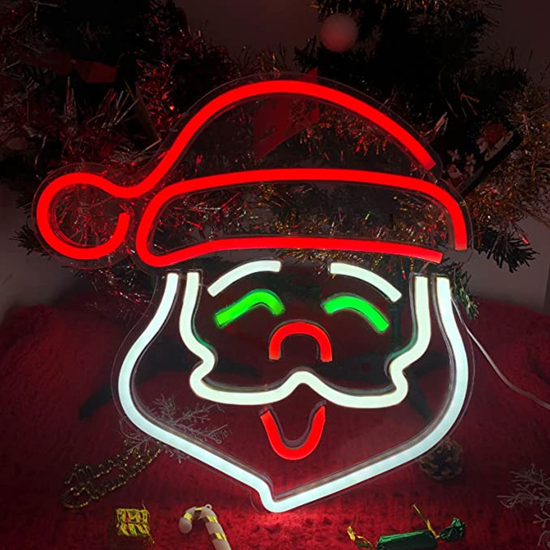 Luci al neon di Natale Babbo Natale