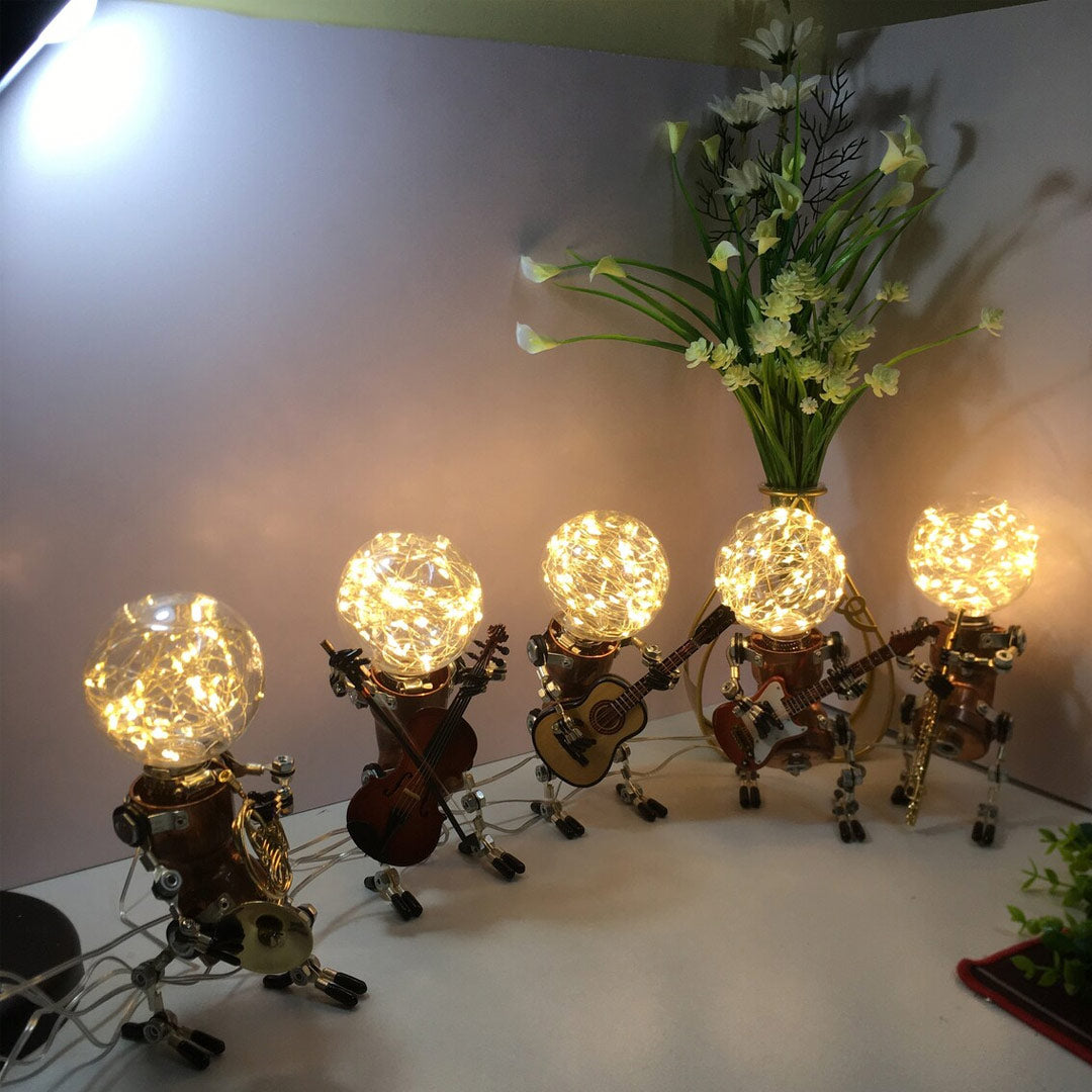 Steampunk Starlight Robot Lamps