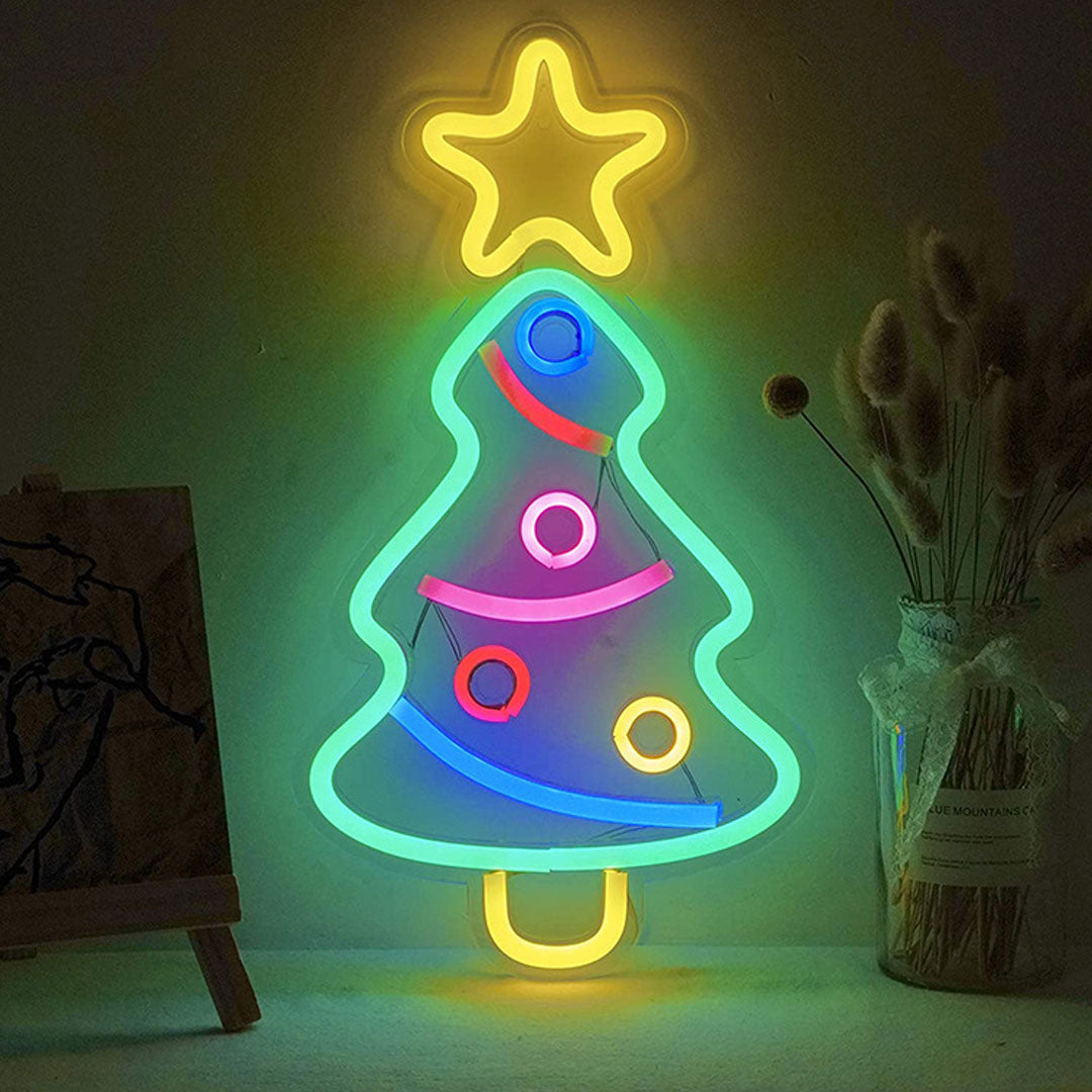 Luci al neon di Natale Babbo Natale