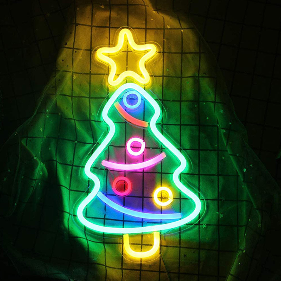 Luci al neon di Natale Babbo Natale