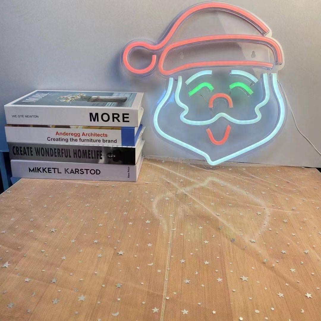 Christmas Santa Claus Neon Lights