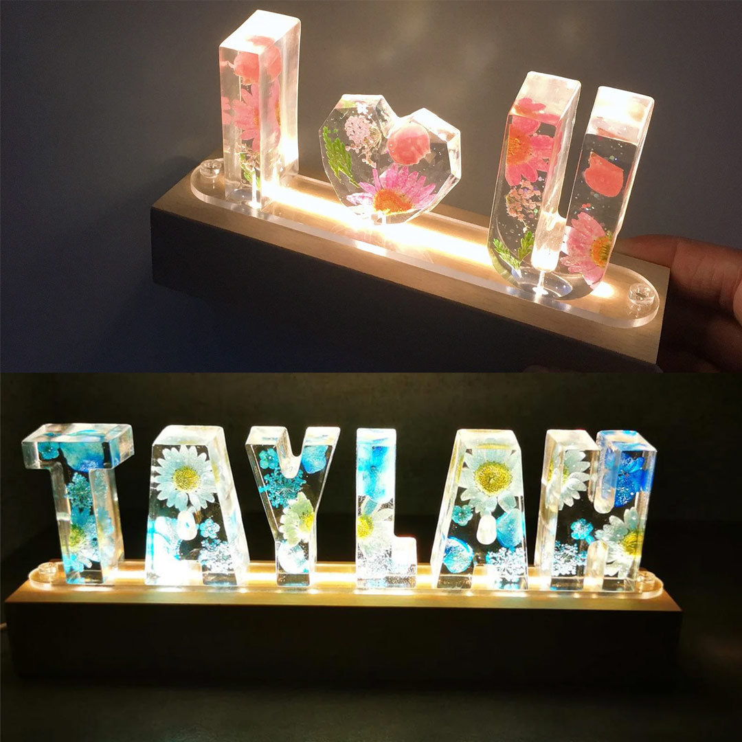 Custom Handmade Real Flower Night Light