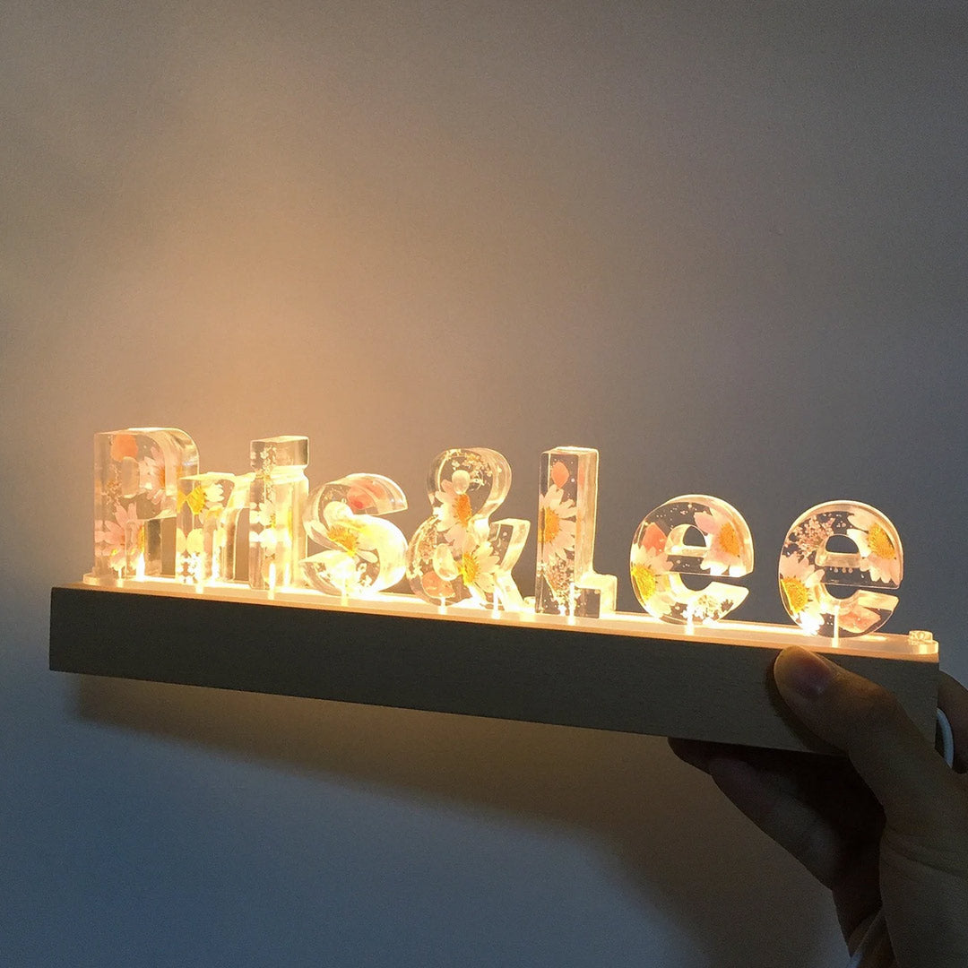 Custom Handmade Real Flower Night Light