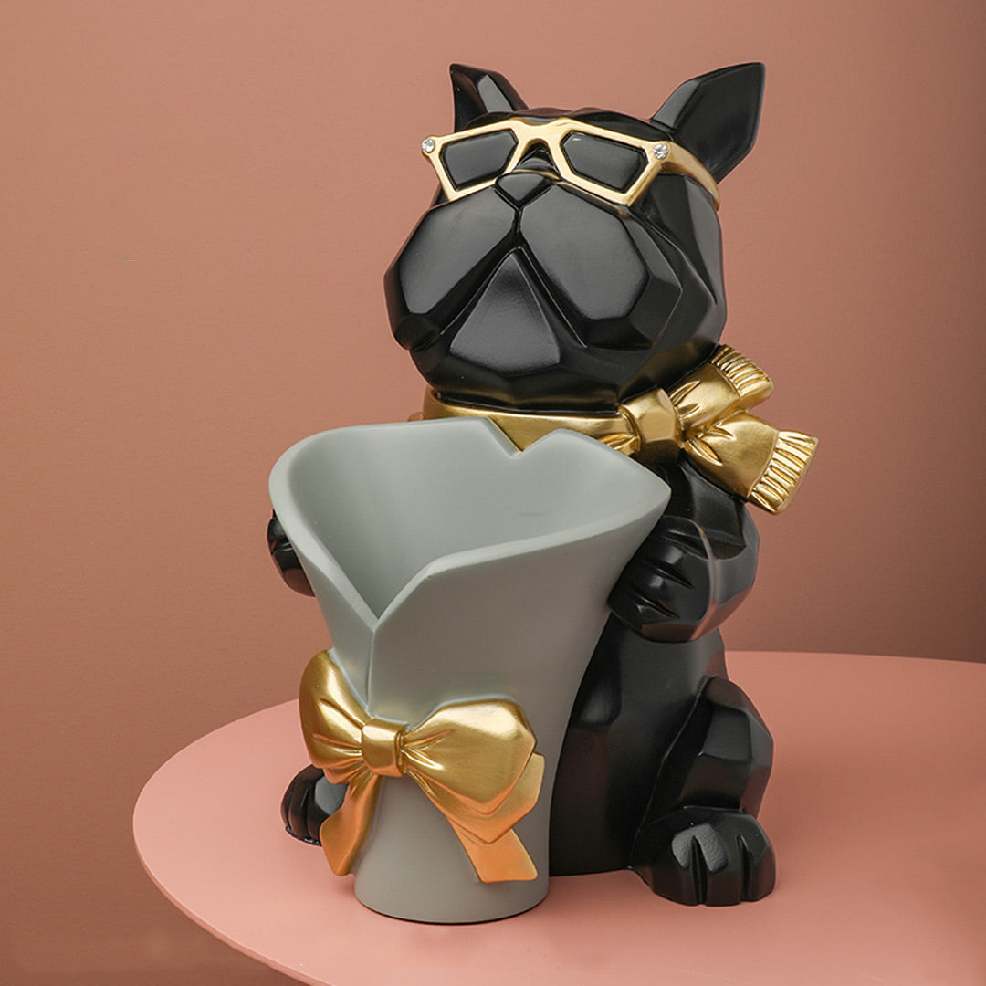 Bulldog francese vaso/scatola portaoggetti